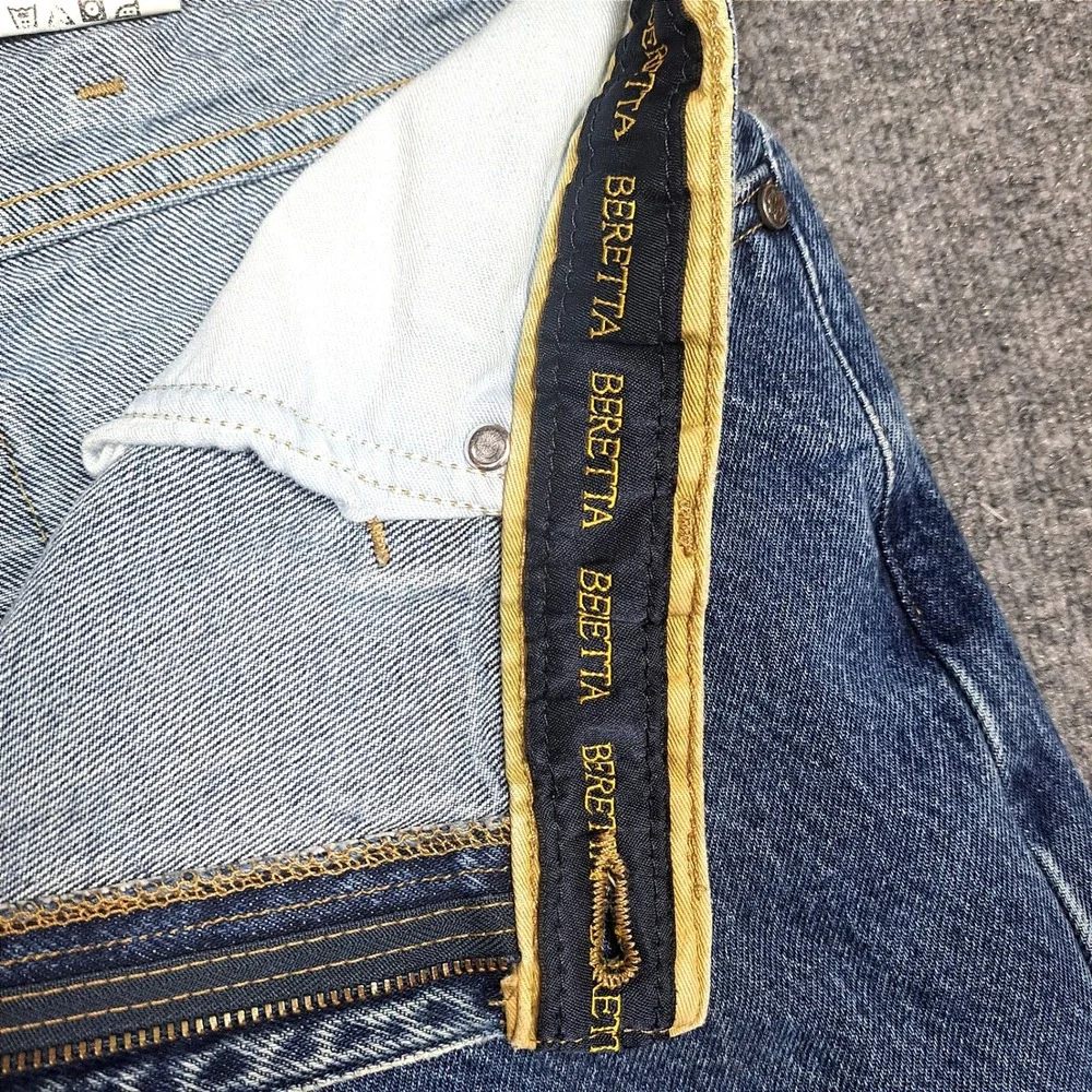 Beretta Mens Denim Jeans Blue Straight Leg Made in USA 100% Cotton 36x32